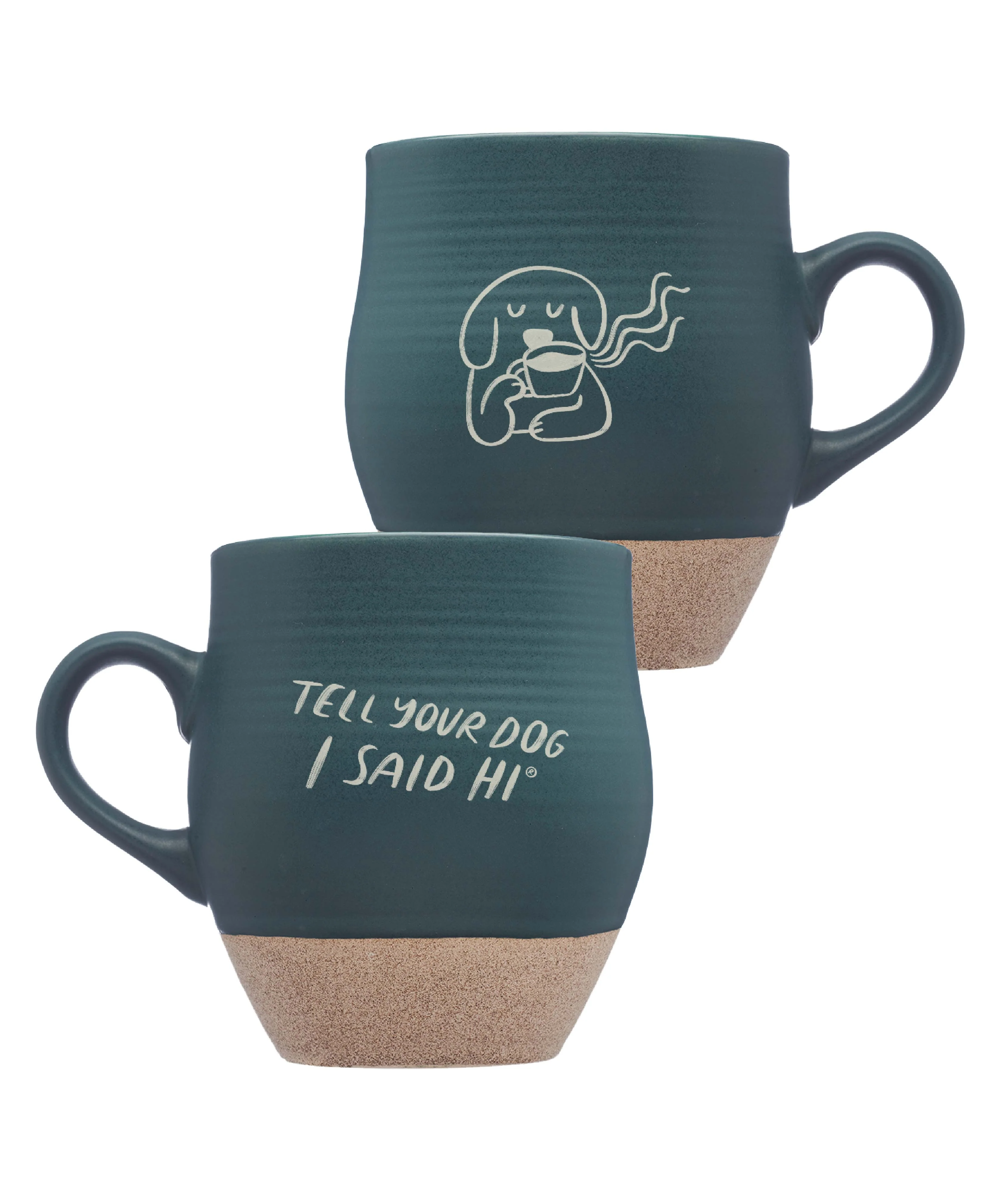 Tell Your Dog I Said Hi Ceramic Mug - Dark Green - Image 3
