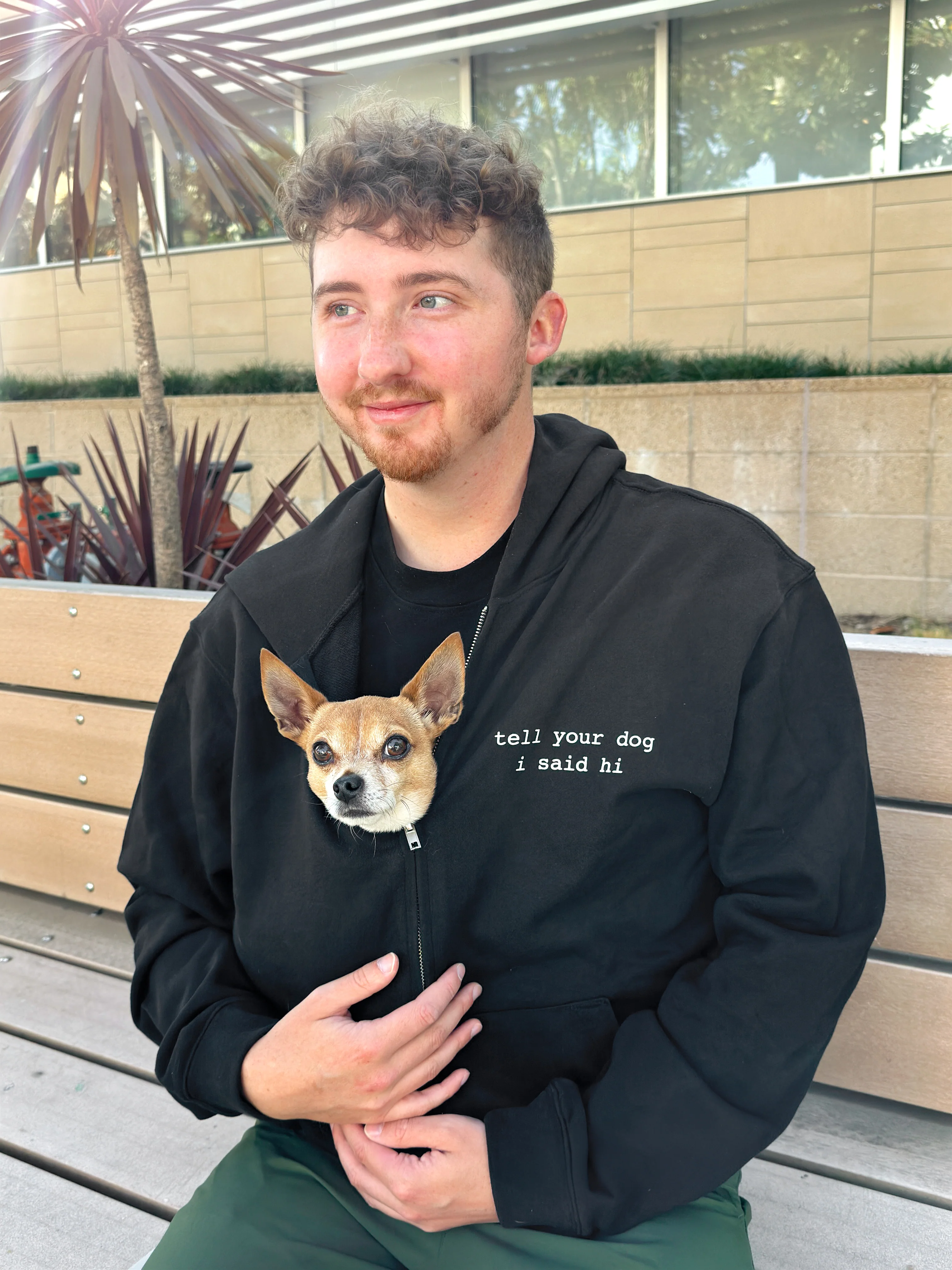 Zip Hoodie - Black - Image 3